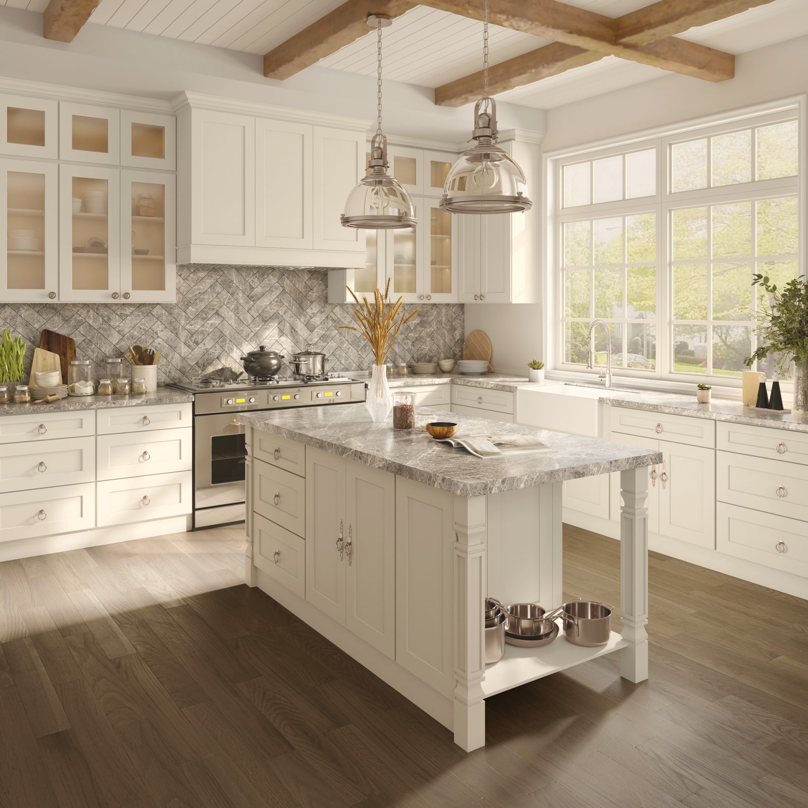 Antique White Shaker Cabinets | GRD Home Improvement Corona CA