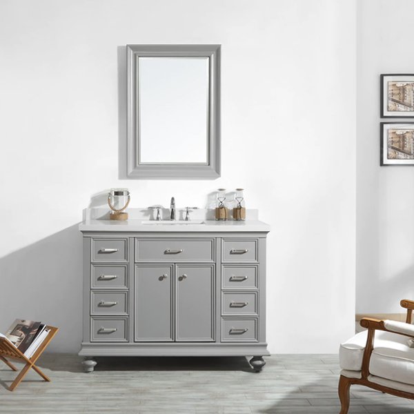 Carrara Quartz Stone Top - grey