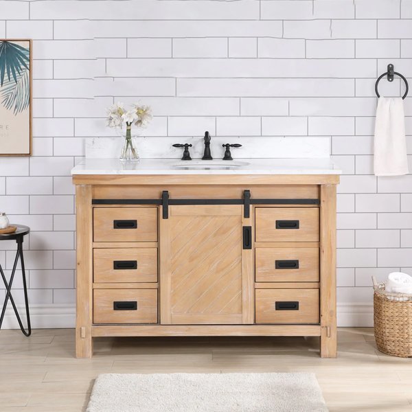 White Composite Counterto - without-mirror
