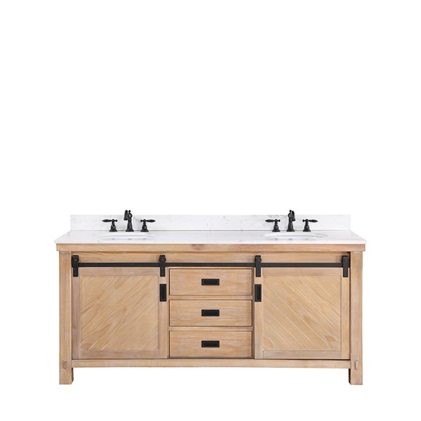 White Composite Countertop - Weathered pine