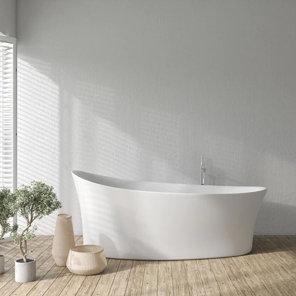 Loja Soaking Bathtub White-67"W x 33"D