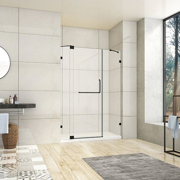 Milano Hinged Frameless Shower Door 60"W x 72"H