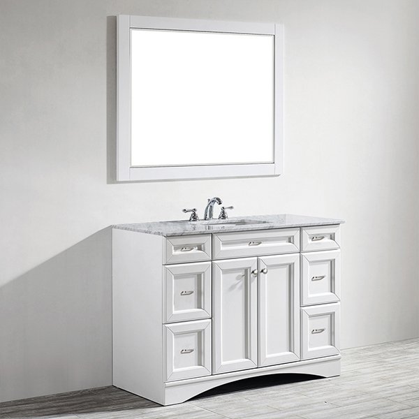 Carrara White Marble Countertop - with mirror white finnish