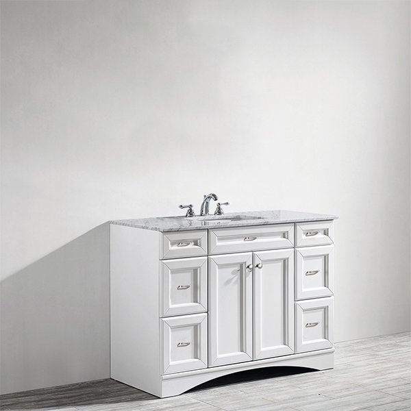 Carrara White Marble Countertop - white-finish