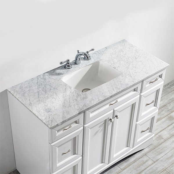 Carrara White Marble Countertop - white-finish