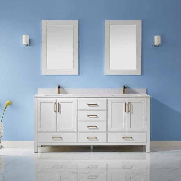 Fine White Quartz Countertop - white