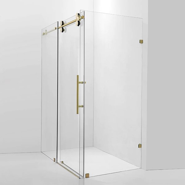 Villena Rectangle Single Sliding Frameless Shower Enclosure 68"W x 78"H